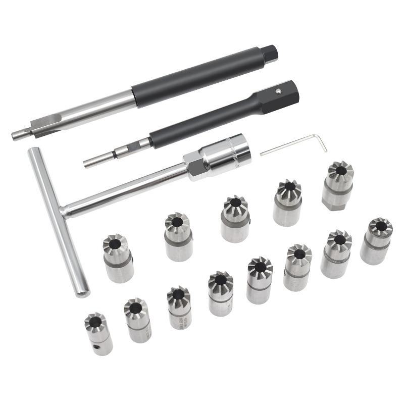 Fuel Injector Cleaner - 17Pcs Diesel Injector Seat Cutter Cleaner