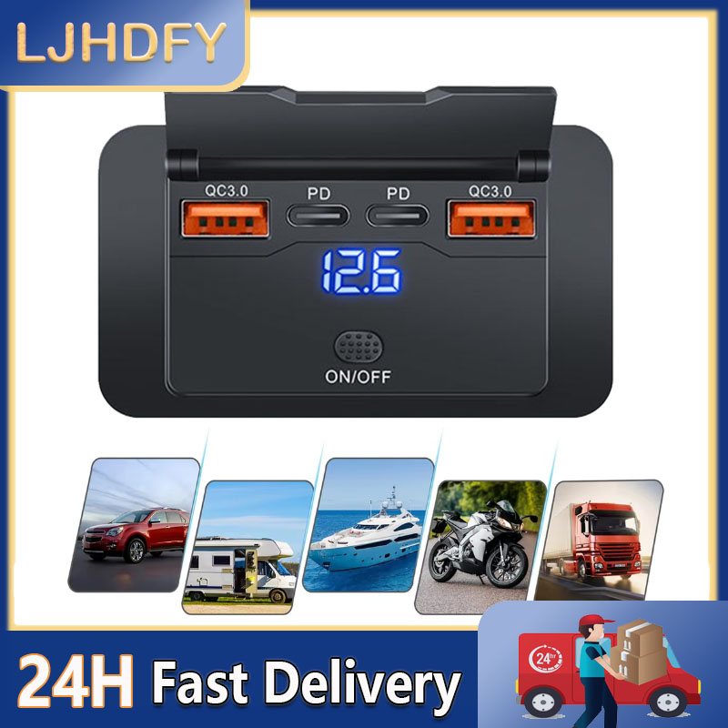 4 Ports Dual PD Dual QC 3.0 US - đánh giá và giá Car Accessories Qc