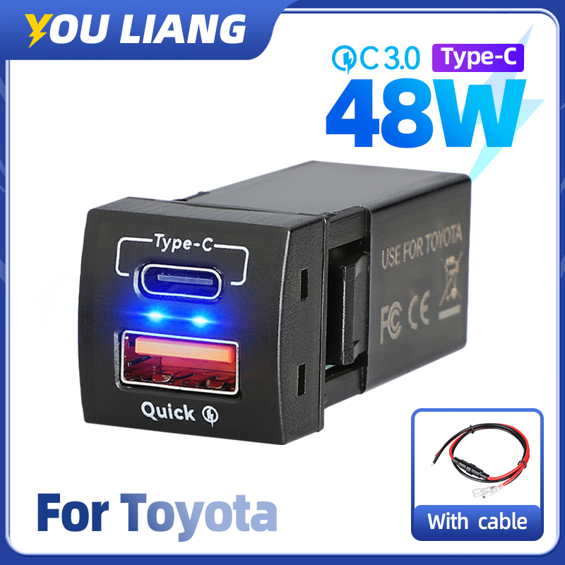 48W Fast Charger QC3.0 USB Typ - đánh giá và giá Car Accessories Qc