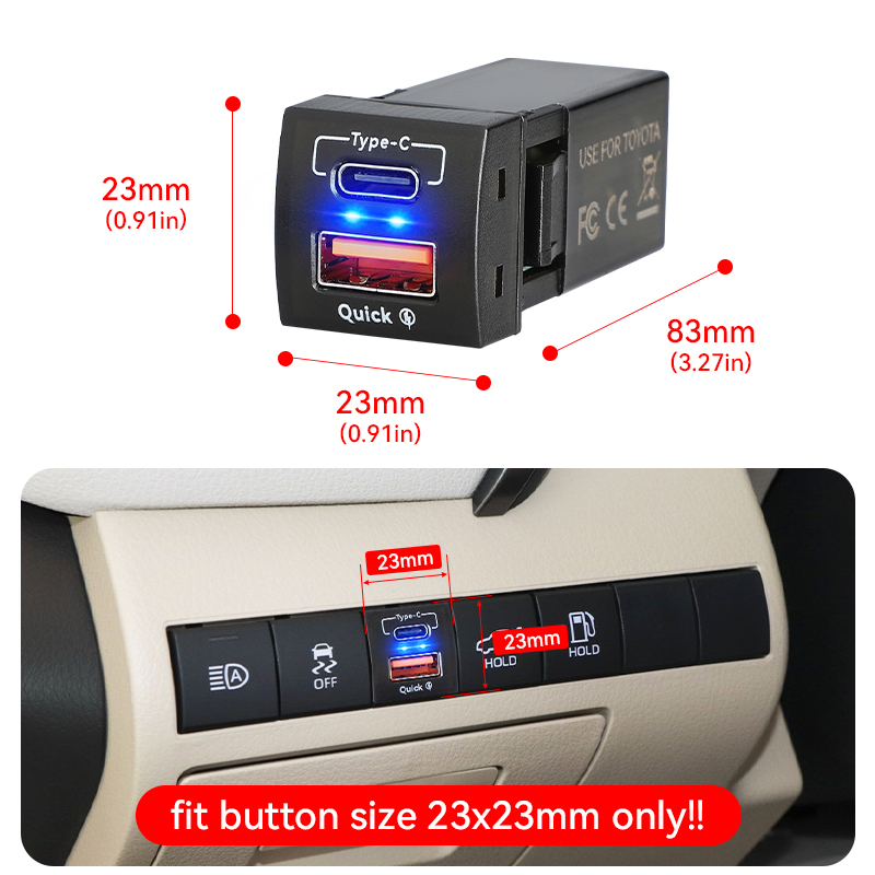 48W Fast Charger QC3.0 USB Typ - đánh giá và giá Car Accessories Qc