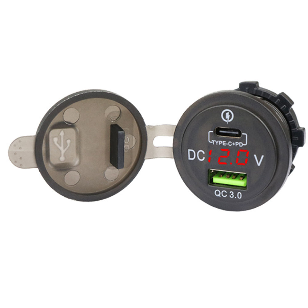 LED Outlet QC 3.0 Socket Voltm - đánh giá và giá Car Accessories Qc