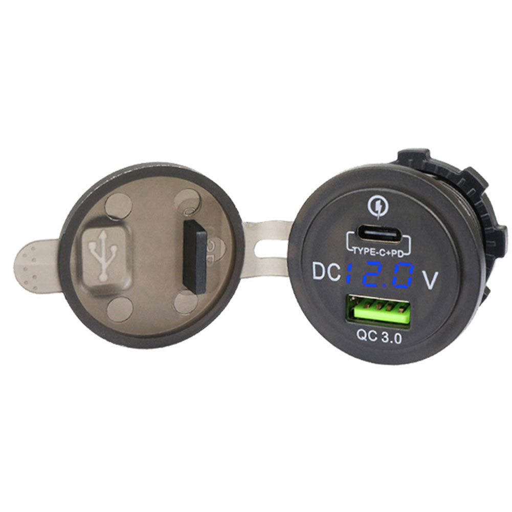 LED Outlet QC 3.0 Socket Voltm - đánh giá và giá Car Accessories Qc