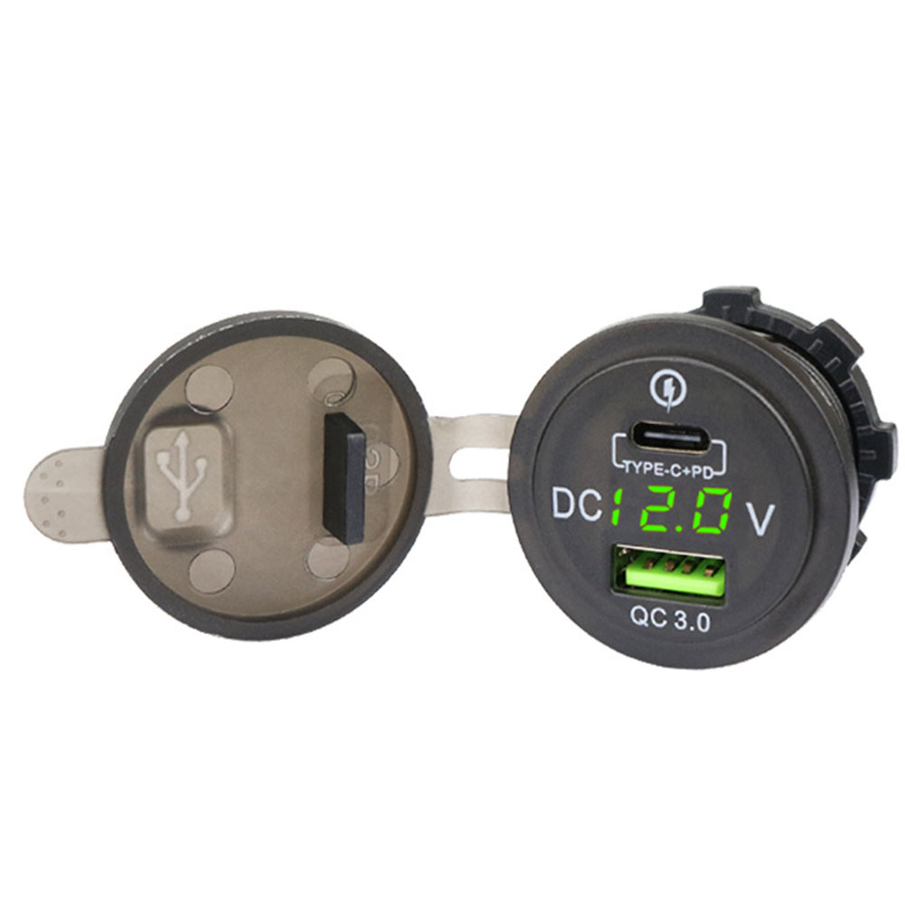 LED Outlet QC 3.0 Socket Voltm - đánh giá và giá Car Accessories Qc