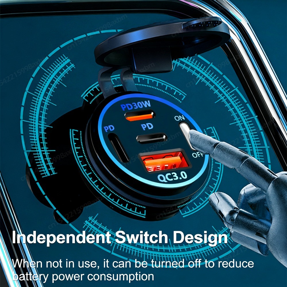 12V QC3.0 USB-C Outlet Socket  - đánh giá và giá Car Accessories Qc