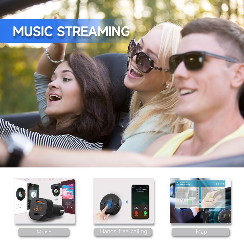 C23 Bluetooth 5.1 Car MP3 True - đánh giá và giá Car Accessories Qc