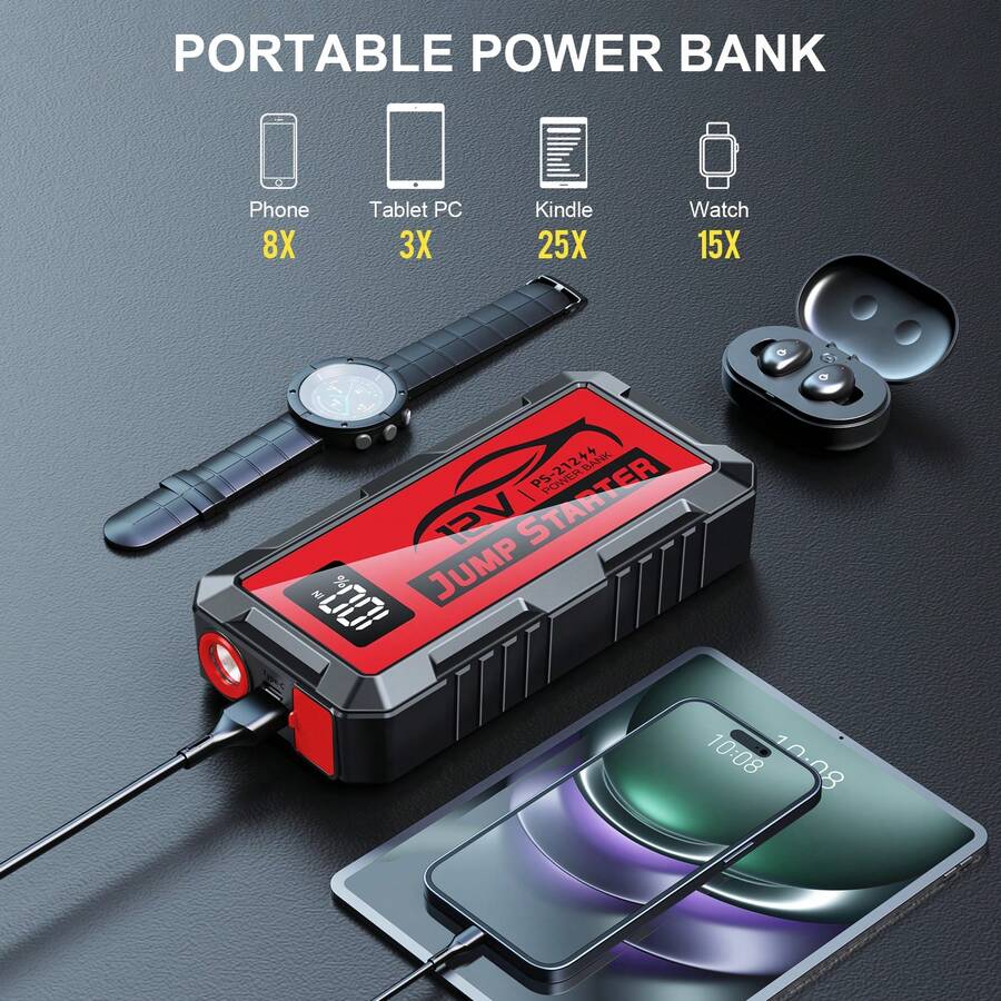 8000A Car Jump Starter, 12V Ju - đánh giá và giá Portable Jump Starter
