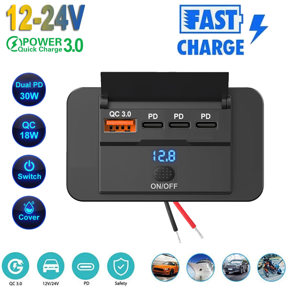 2025 4 Ports 12V RV USB Outlet - đánh giá và giá Car Accessories Qc