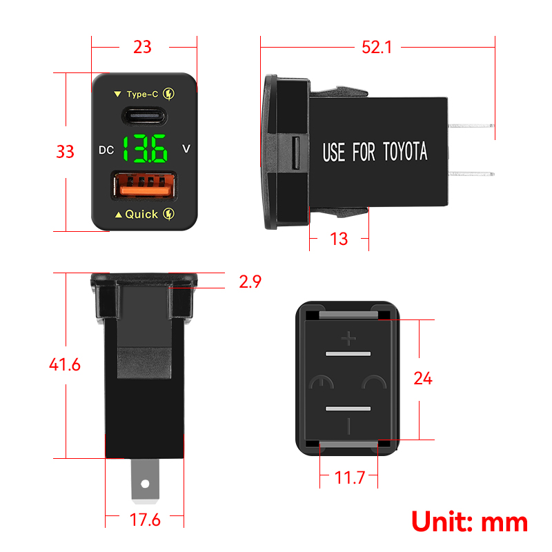 QC3.0 48W Usb C PD Port 12V/24 - đánh giá và giá Car Accessories Qc