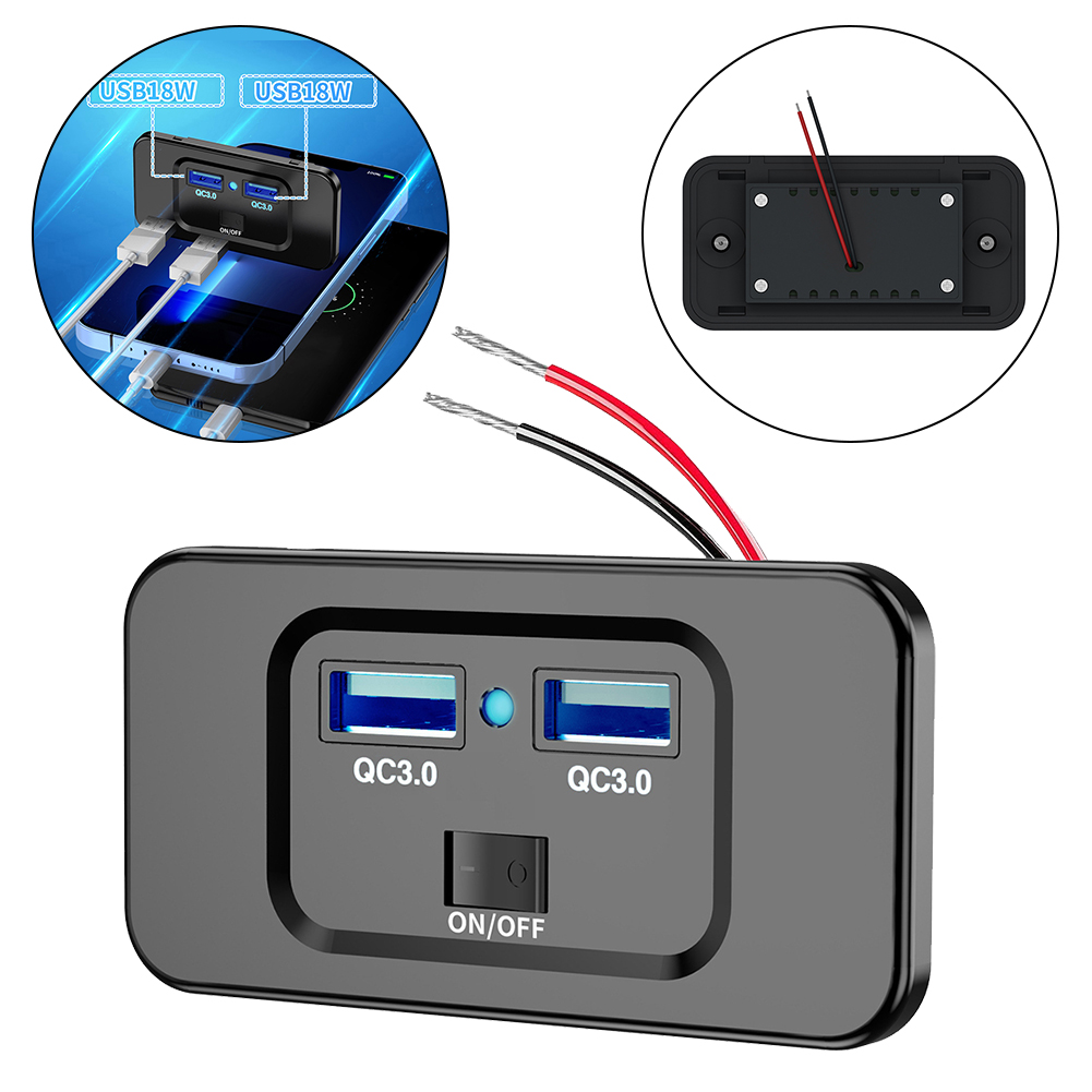 12V-24V QC 3.0 Dual USB Car Fa - đánh giá và giá Car Accessories Qc
