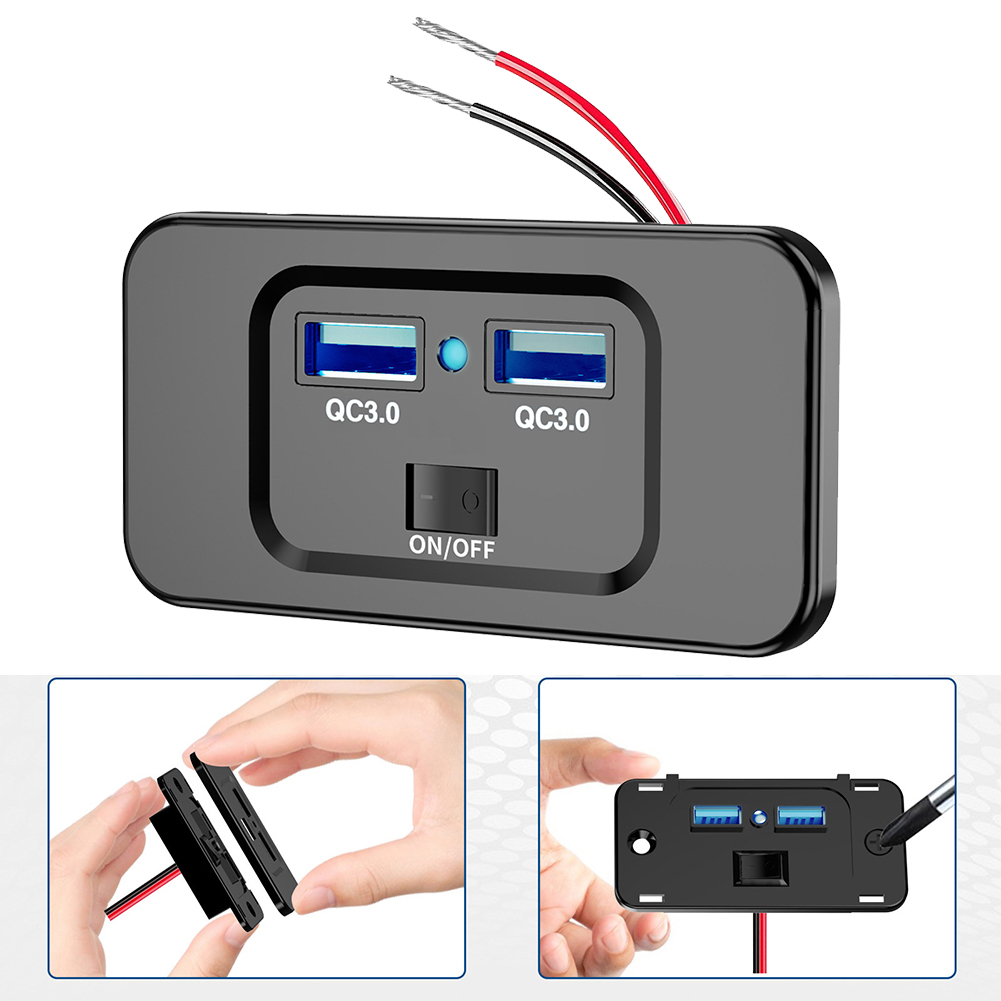 12V-24V QC 3.0 Dual USB Car Fa - đánh giá và giá Car Accessories Qc