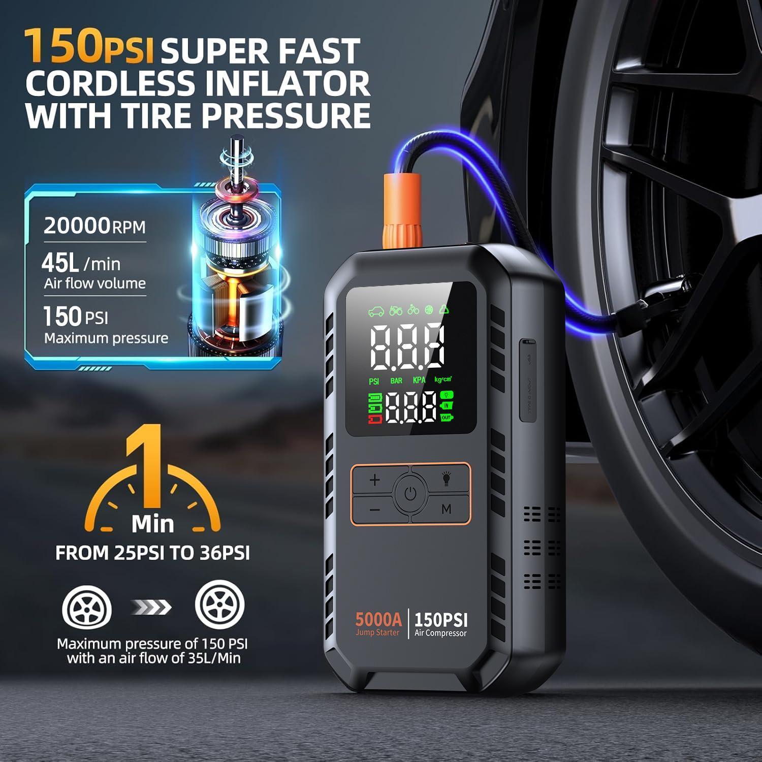 5000A Car Battery Jump Starter - đánh giá và giá Portable Jump Starter